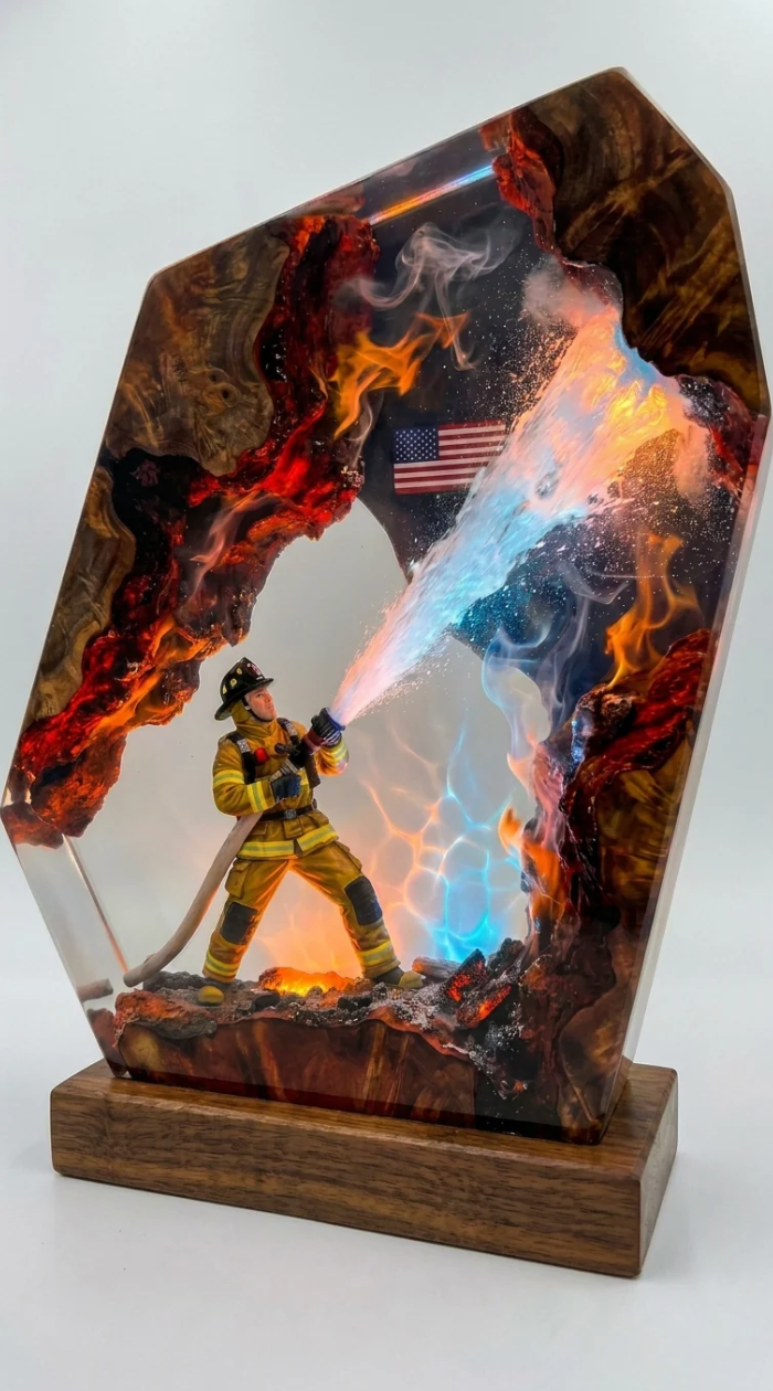 YoshiResin - FireFighter Resin Lamp (Pre Order)