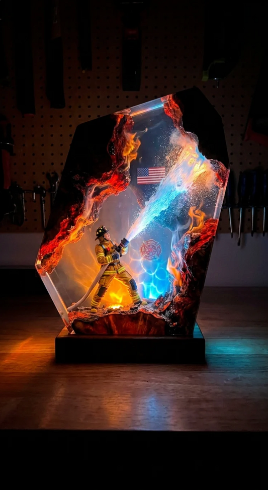 YoshiResin - FireFighter Resin Lamp (Pre Order)